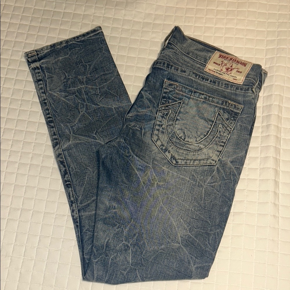 (Like New!!) Authentic-True Religion Men’s Blue Jeans